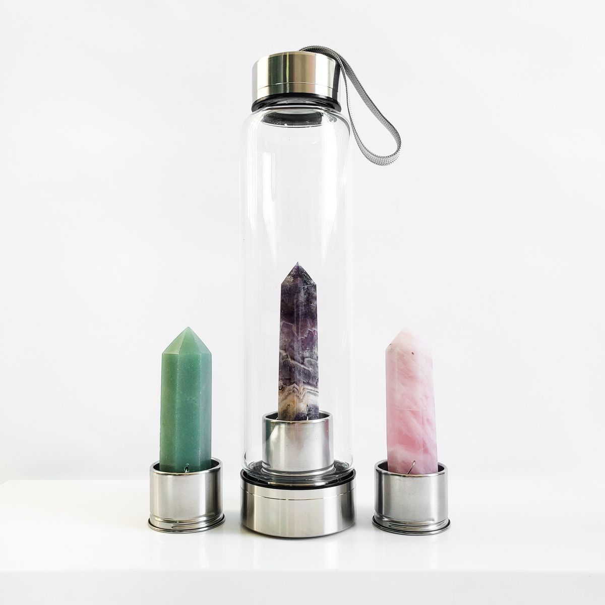 Garrafa Elixir com Cristal – Hidrate-se com Energia Vibracional