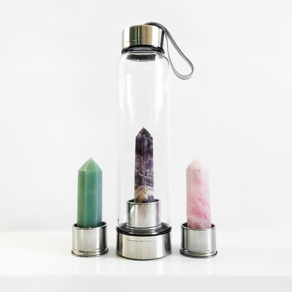 Garrafa Elixir com Cristal – Hidrate-se com Energia Vibracional