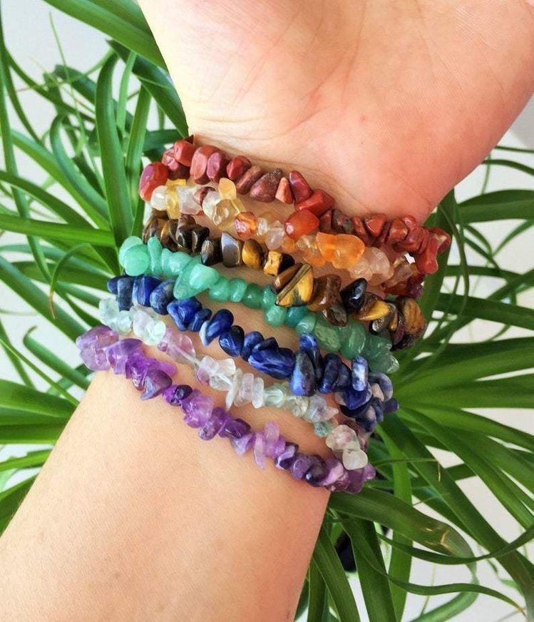 Kit Pulseiras de Pedras Naturais Cascalho – Energia da Terra em Cada Detalhe