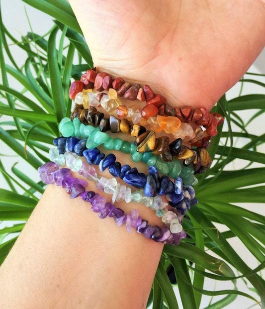 Kit Pulseiras de Pedras Naturais Cascalho – Energia da Terra em Cada Detalhe