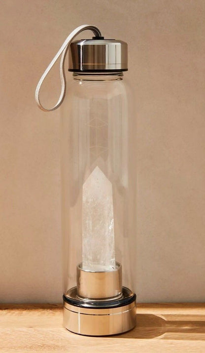 Garrafa Elixir com Cristal – Hidrate-se com Energia Vibracional