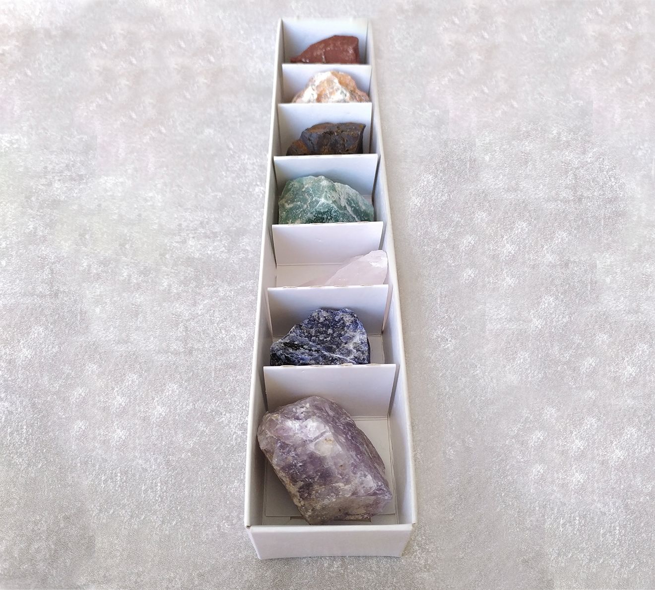 Kit 7 Chakras – Alinhamento Energético com Cristais Brutos