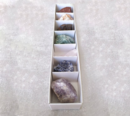 Kit 7 Chakras – Alinhamento Energético com Cristais Brutos