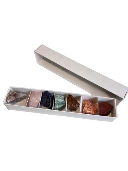 Kit 7 Chakras – Alinhamento Energético com Cristais Brutos