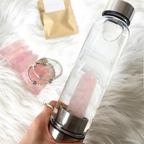 Garrafa Elixir com Cristal – Hidrate-se com Energia Vibracional